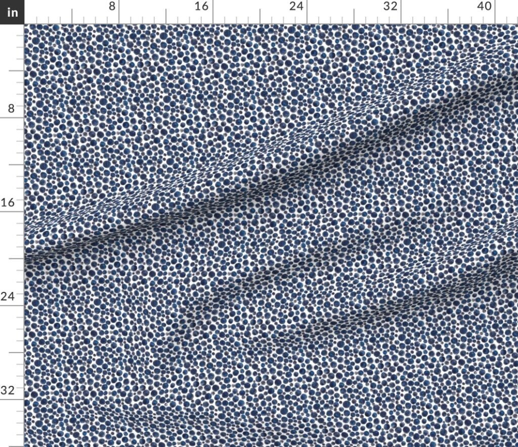 Blueberries on White Fabric design