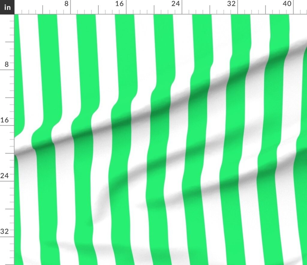Lime Mojito Green Vertical Tent Stripes Florida Colors of the Fabric design