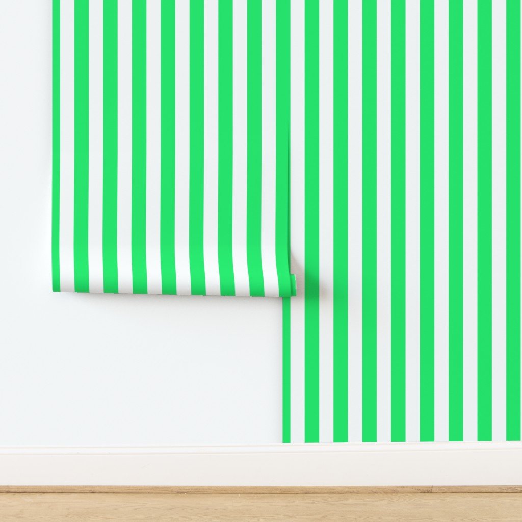 Lime Mojito Green Vertical Tent Stripes Florida Colors of the Wallpaper design