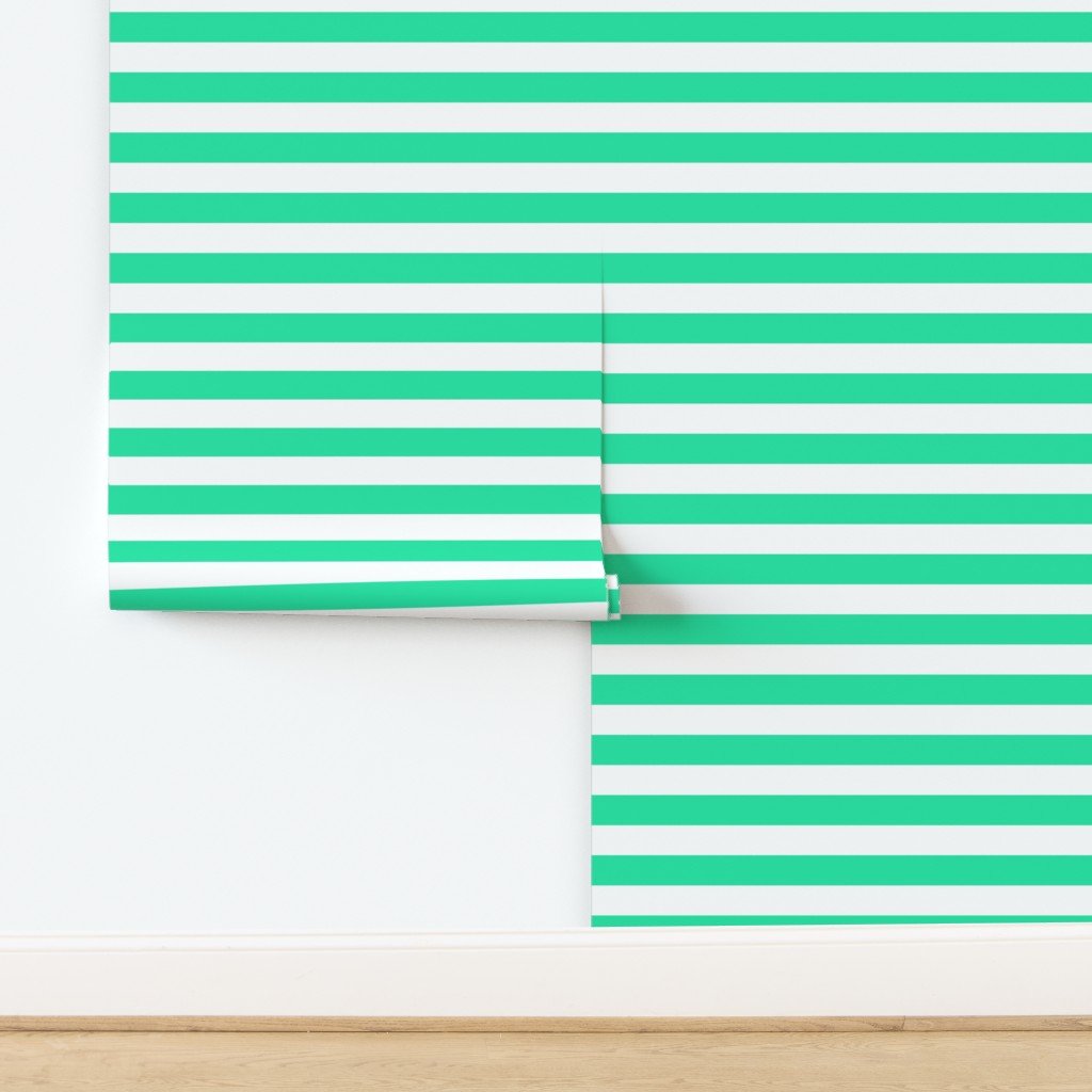 SeaMint Horizontal Tent Stripes Florida Colors of the Sunshine State Wallpaper design
