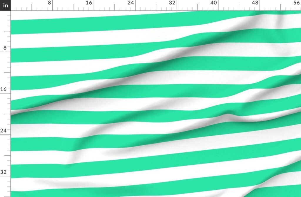 SeaMint Horizontal Tent Stripes Florida Colors of the Sunshine State Fabric design