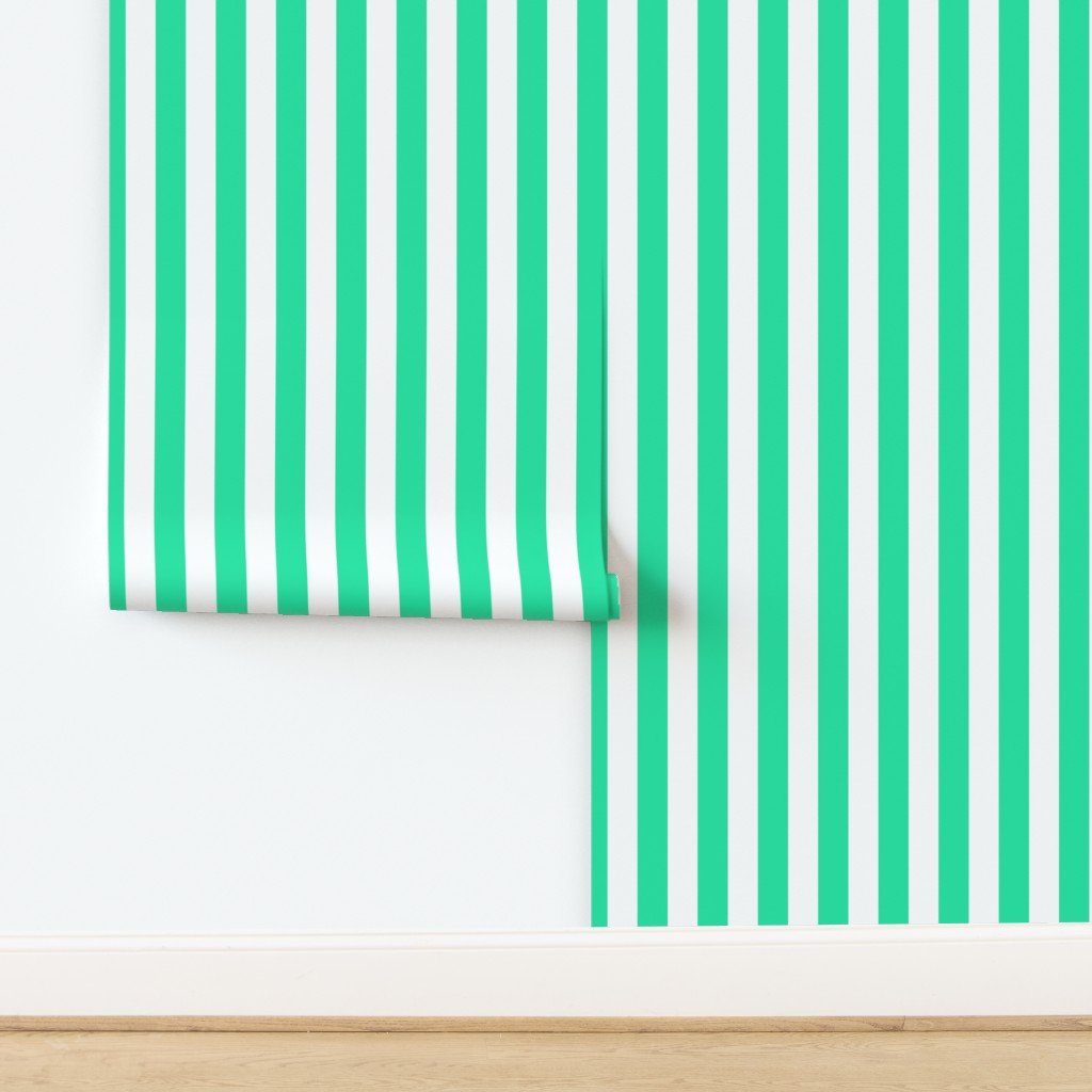SeaMint Vertical Tent Stripes Florida Colors of the Sunshine State Wallpaper design