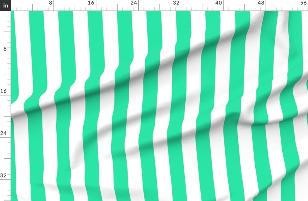 SeaMint Vertical Tent Stripes Florida Colors of the Sunshine State Fabric design