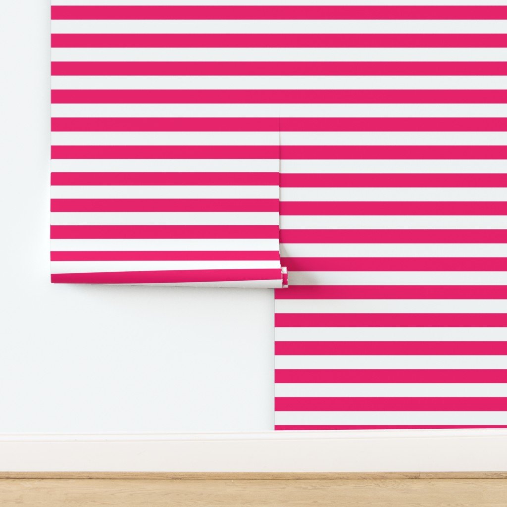 Florida Flamingo Pink Horizontal Tent Stripes Florida Colors of the Interior Collection design