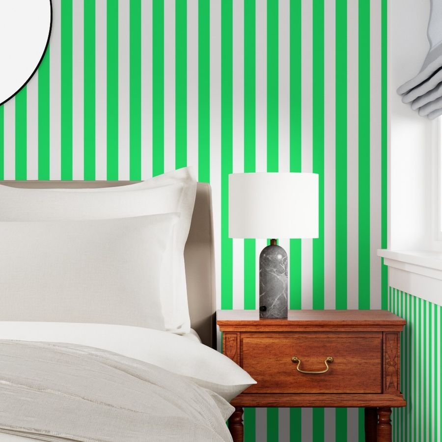 Lime Mojito Green Vertical Tent Stripes Florida Colors of the Wallpaper mint green wallpaper
