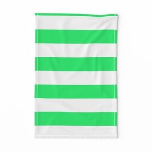 Lime Mojito Green Horizontal Tent Stripes Florida Colors of the Sunshine Decor Collection Decor Collection lime mojito stripes tea towel design