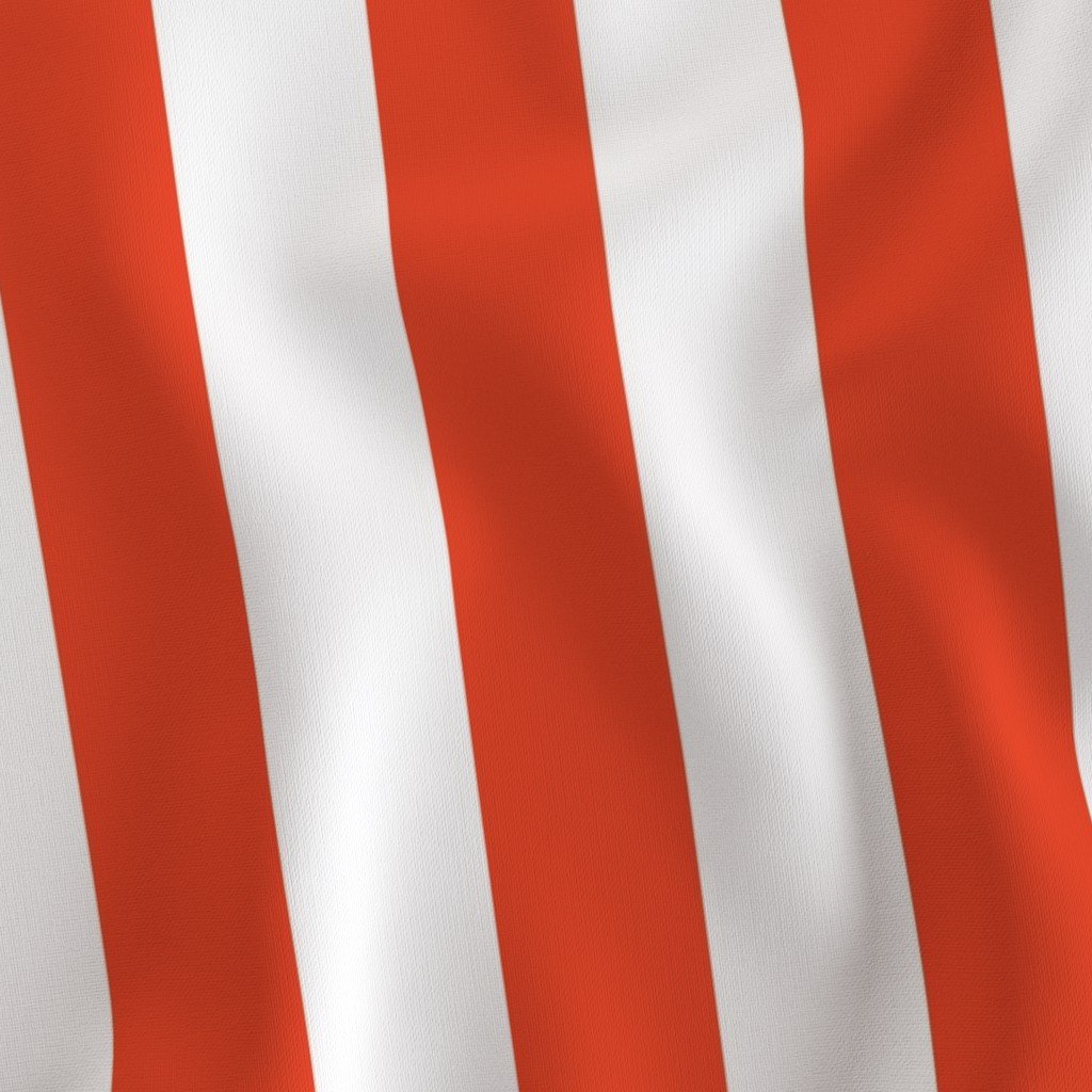 Citrus Orange Vertical Tent Stripes Florida Colors of the Sunshine Fabric citrus orange stripe fabric