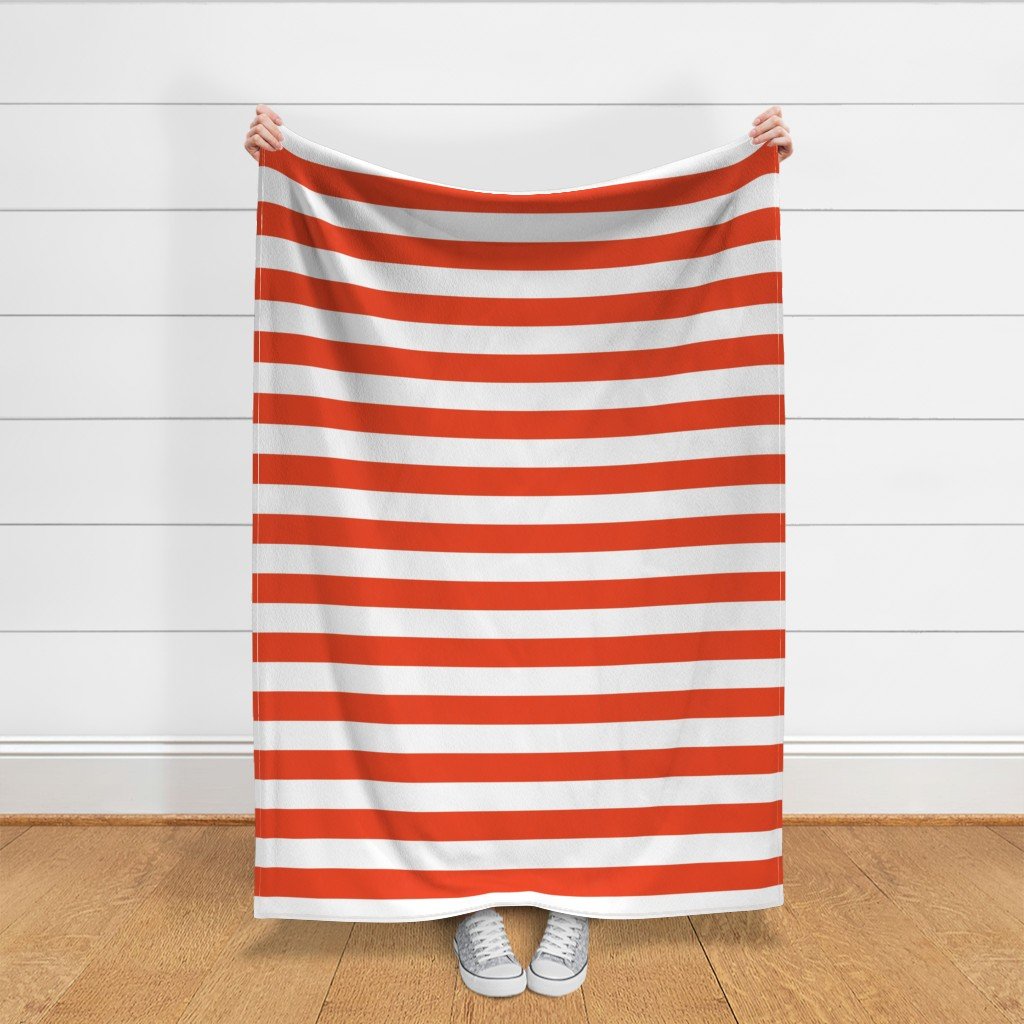 Citrus Orange Horizontal Tent Stripes Florida Colors of the Sunshine Fabric citrus orange stripe fabric