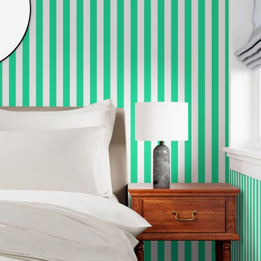 SeaMint Vertical Tent Stripes Florida Colors of the Sunshine State Wallpaper seamint stripes wallpaper