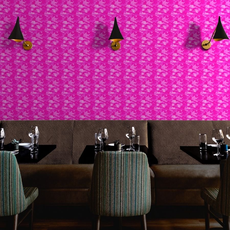 Hot Shocking Neon Pink Girlie Feminine Camo Camouflage Pattern Wallpaper military camo wallpaper