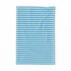 Oktoberfest Bavarian Blue and White Mini 1 inch Diagonal Diamond Pattern Home Styling Collection Home Styling Collection beer houses tea towel design