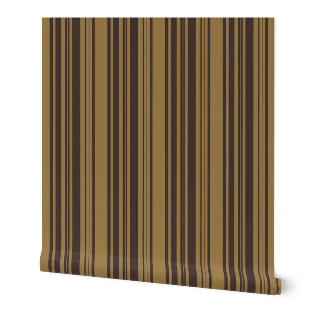 Louis Brown and Tan Dog Coordinate Vertical Stripes Print Wallpaper louis dogs wallpaper