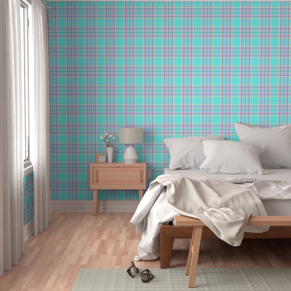 Large Royal Floridian Tartan Check Plaid Wallpaper fl wallpaper