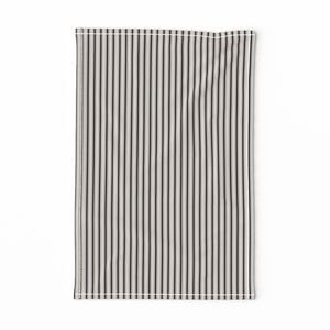Micro Coal Black Antique Vintage Mattress Ticking Stripe on Cream Design Collection Home Styling Collection bohemian tea towel design