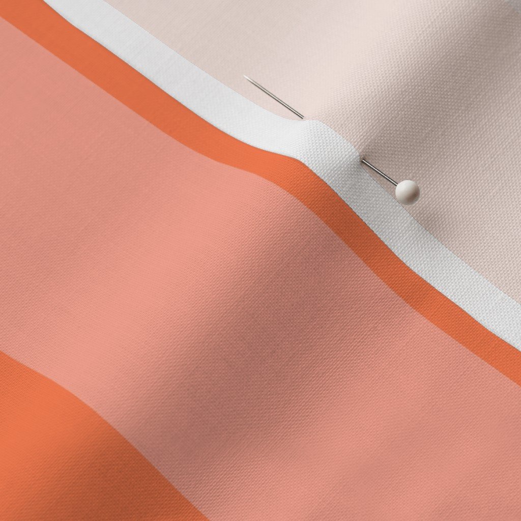 Sunset Coral and Tonal Coral 2 Inch Vertical Cabana Stripes Fabric 2 inch fabric