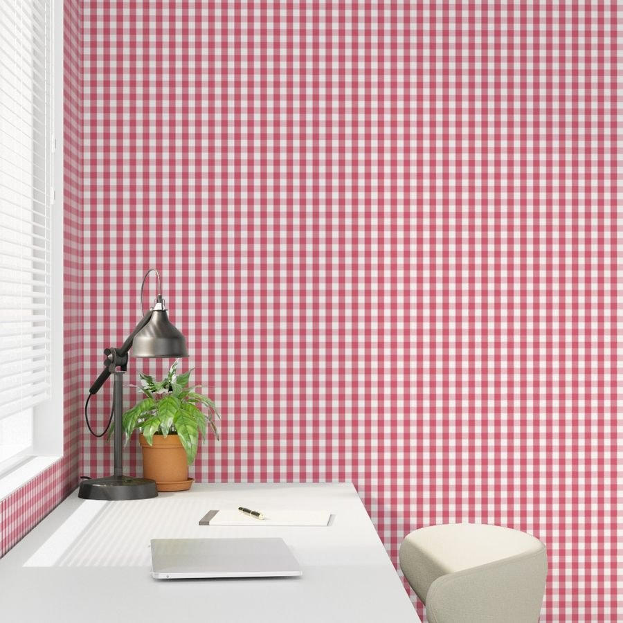 1 inch Nantucket Red Gingham Check Plaid Pattern Wallpaper red sails wallpaper