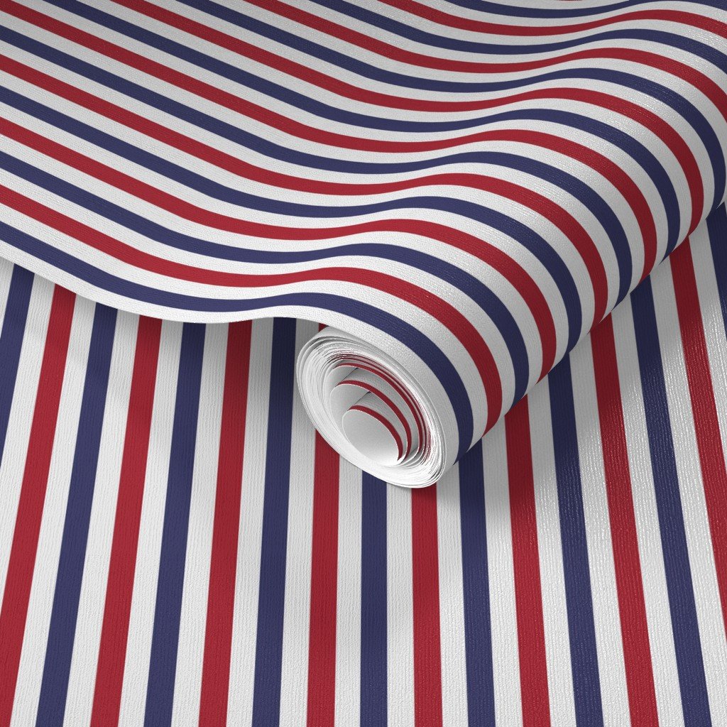 1/4 inch Flag Red White and Blue Alternating V Pin Stripes Wallpaper usa flag wallpaper