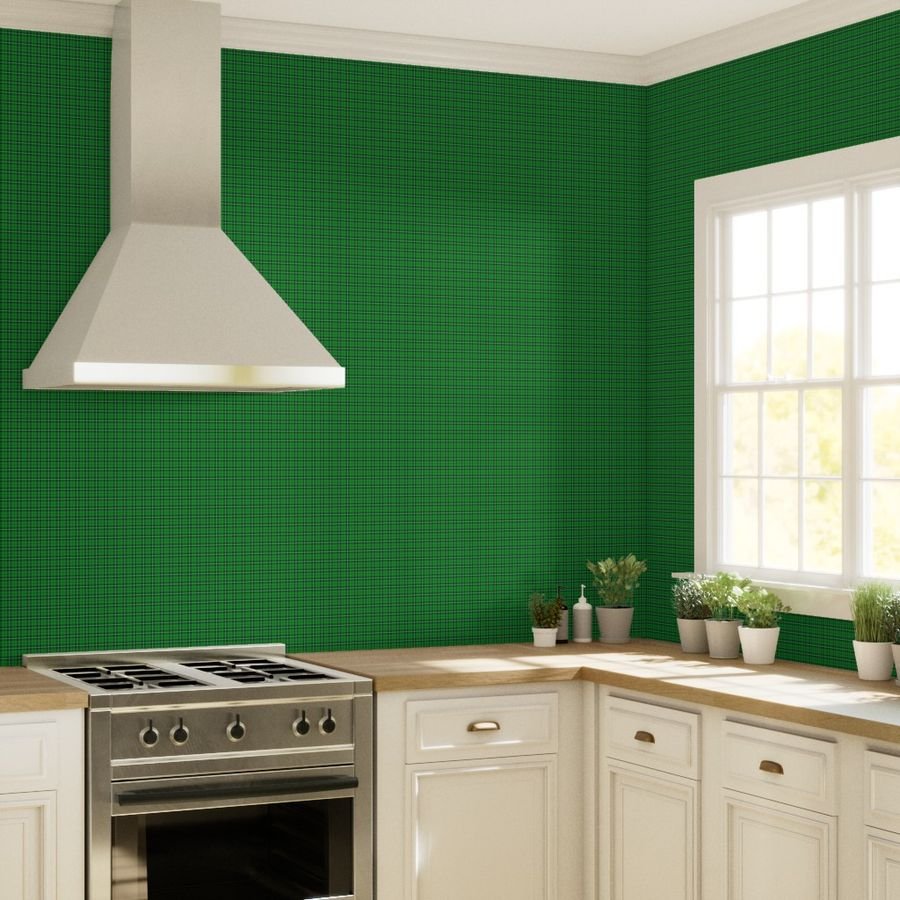 Small Bright Green and White St Patricks Day Irish Tartan Check Wallpaper bright green wallpaper