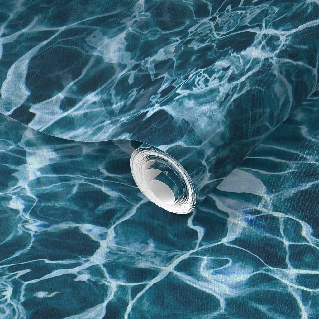 Teal Ripples in Wavy Water Wallpaper water waves wallpaper