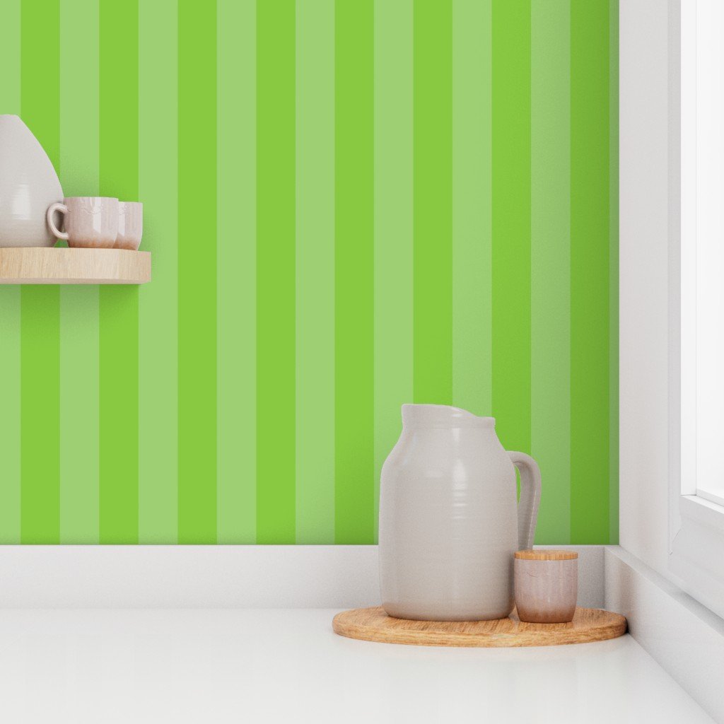 Lime and Faded Lime 2 Inch Vertical Cabana Stripes Wallpaper table runners wallpaper