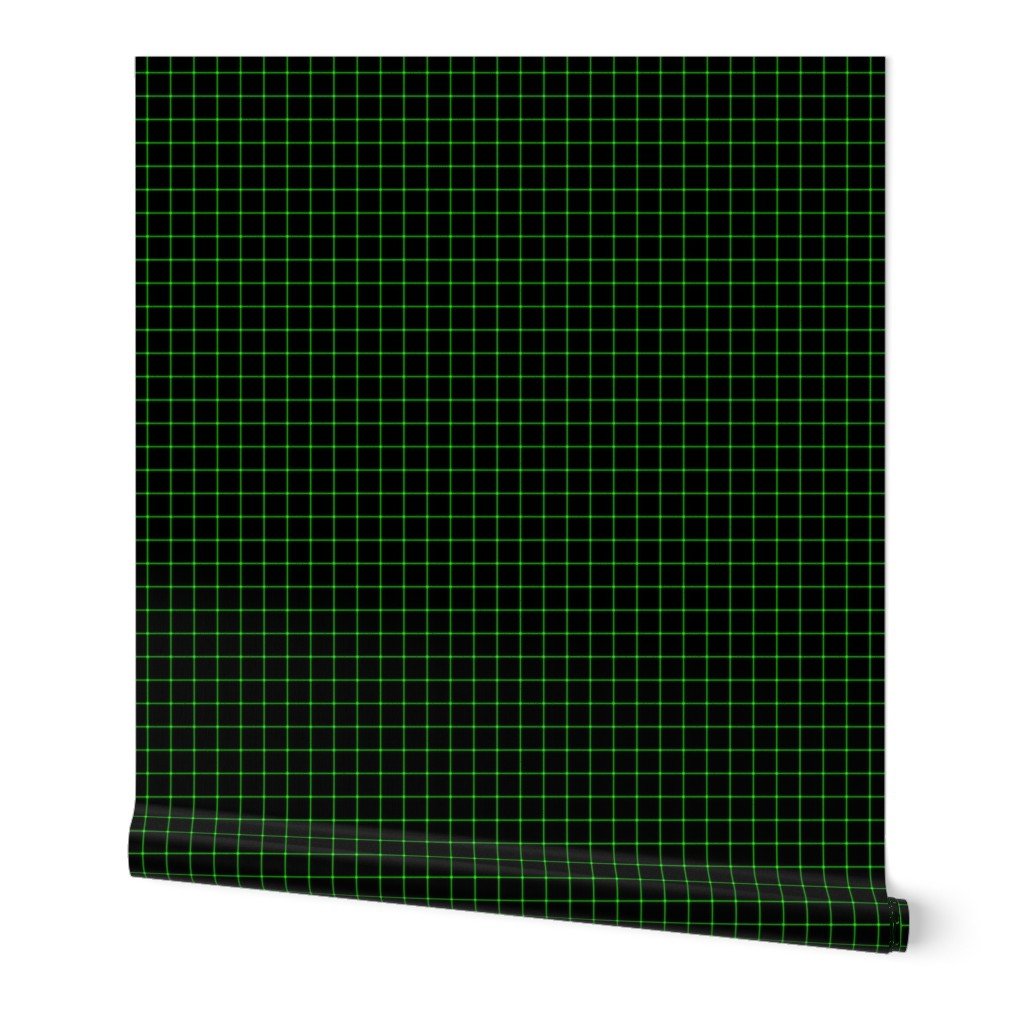 Small Matrix Optical Illusion Grid in Black and Neon Green Wallpaper color wallpaper
