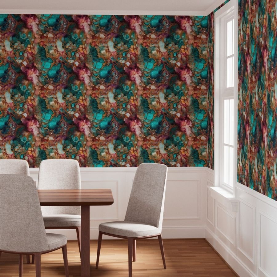 Opal Alcohol Ink 2 Wallpaper marbled pattern wallpaper