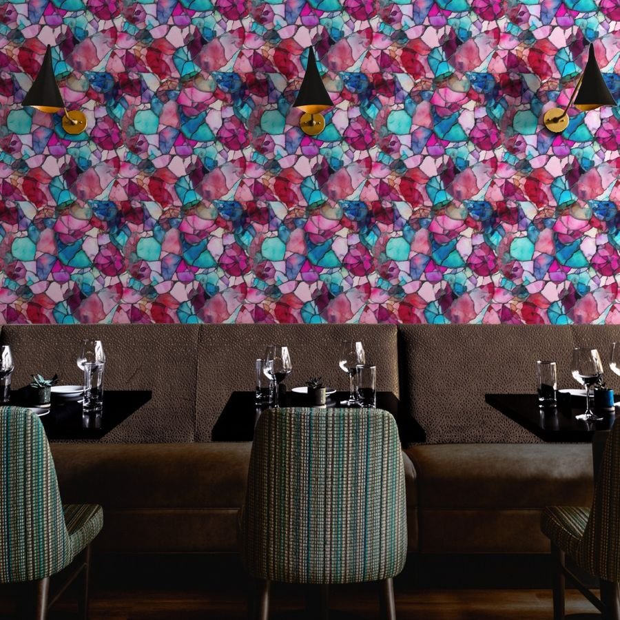 Pink and Blue Seaglass 4 Wallpaper pink sea glass wallpaper