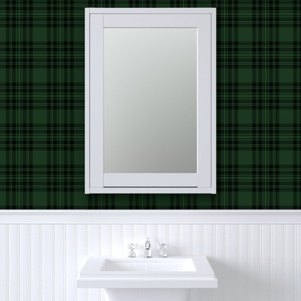 Jumbo Hunter Green Christmas Stewart Tartan Wallpaper green tartan wallpaper