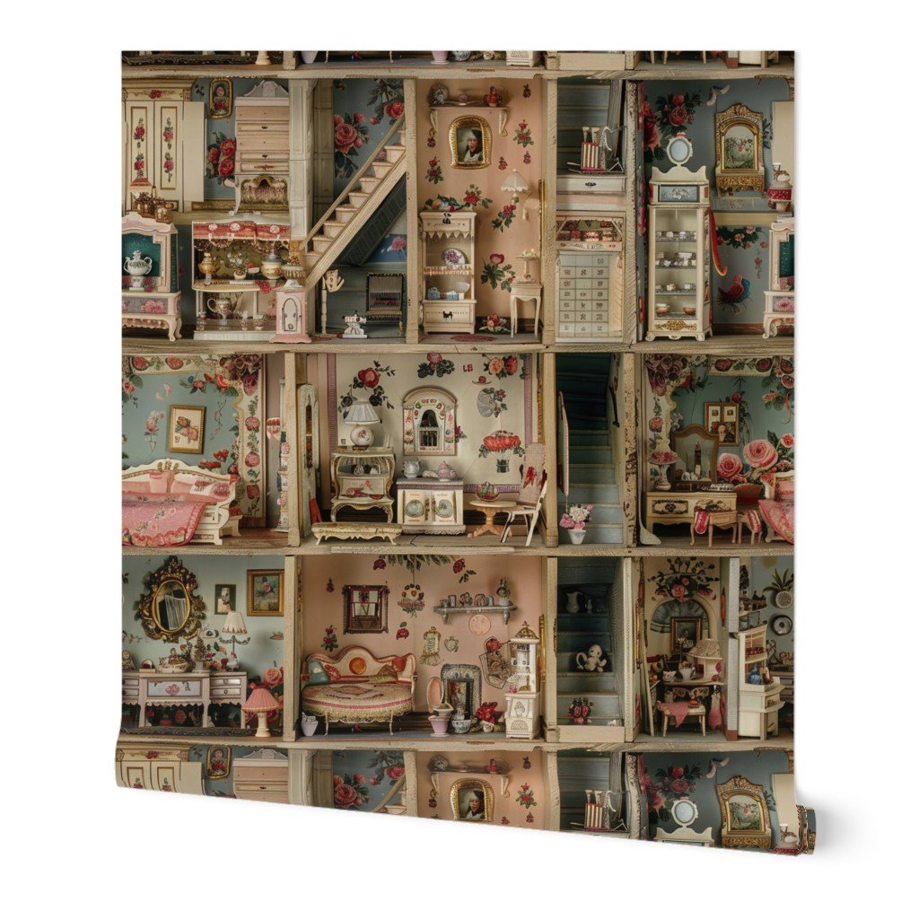 Quaint and Charming Dollshouse Rooms with Ditsy Decor 3 Wallpaper miniature decor wallpaper