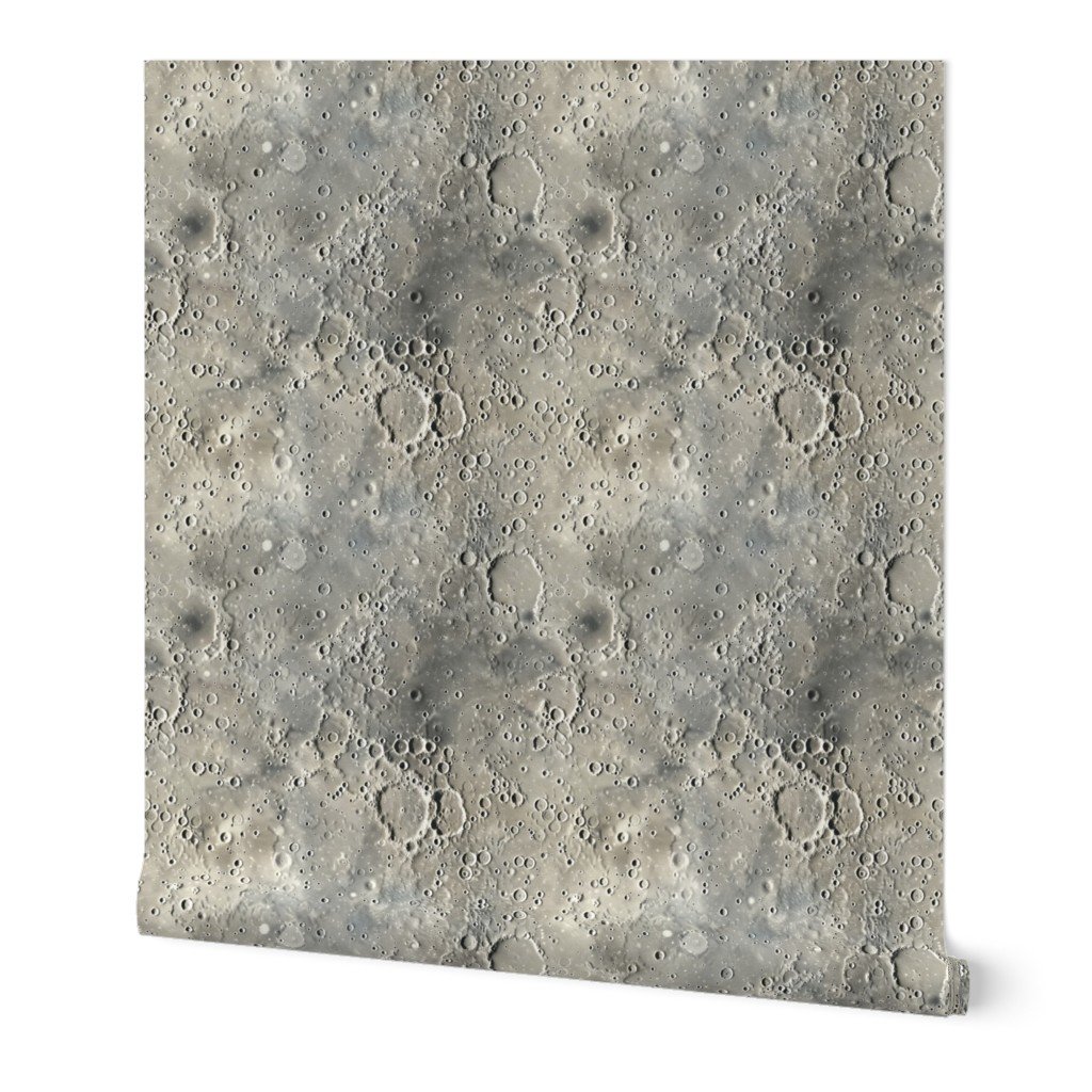 Natural Grey Pocked Surface of the Moon Wallpaper natural grey of moon wallpaper