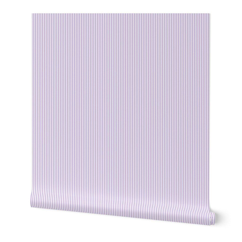 Wisteria Pinstripe in an English Country Garden Wallpaper vertical lines wallpaper