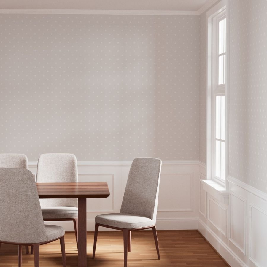4 Inch Bone White Polka Dot Pattern Wallpaper polka dots wallpaper