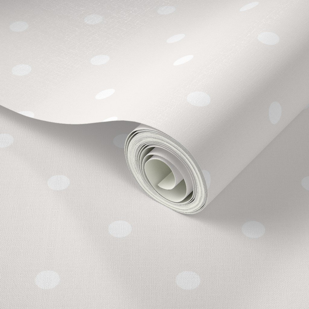 3 Inch Bone White Polka Dot Pattern Wallpaper polka dots wallpaper