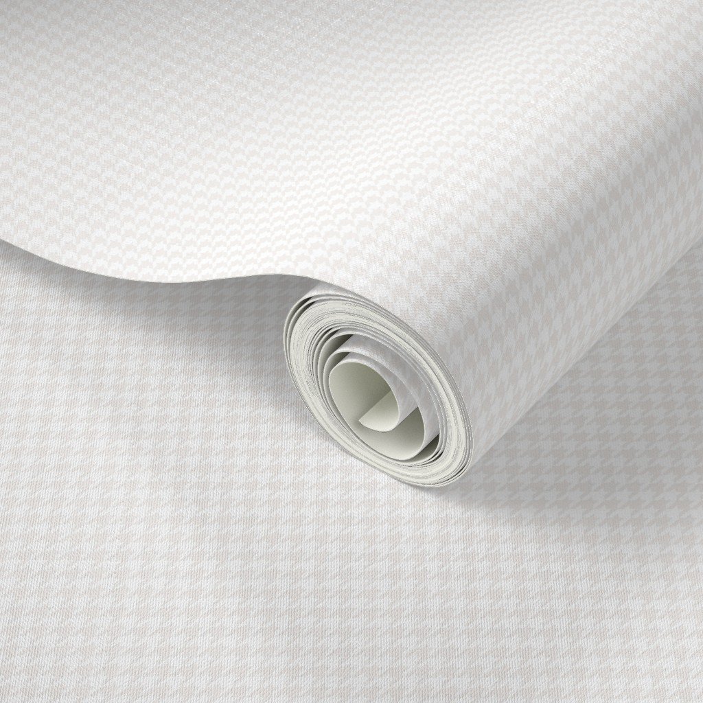 Small Bone White Houndstooth Check Pattern Wallpaper warm tone wallpaper