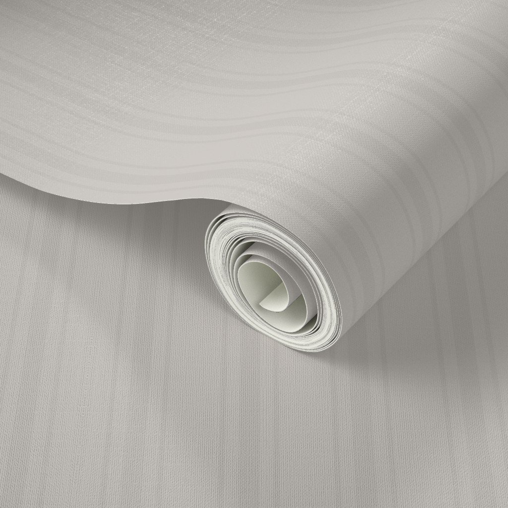 Tonal Stone Tailored Ticking Stripe Cottage Farmhouse Small Scale Wal Wallpaper subtle pattern wallpaper