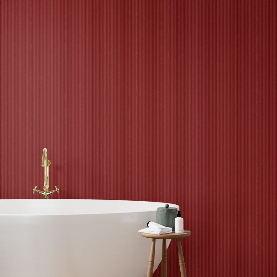 Classic White Pinstripe on Deep Red Office Stripe Pattern Wallpaper corporate wallpaper