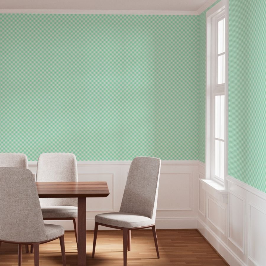 Mint Green Gingham Check Plaid Wallpaper mint green wallpaper