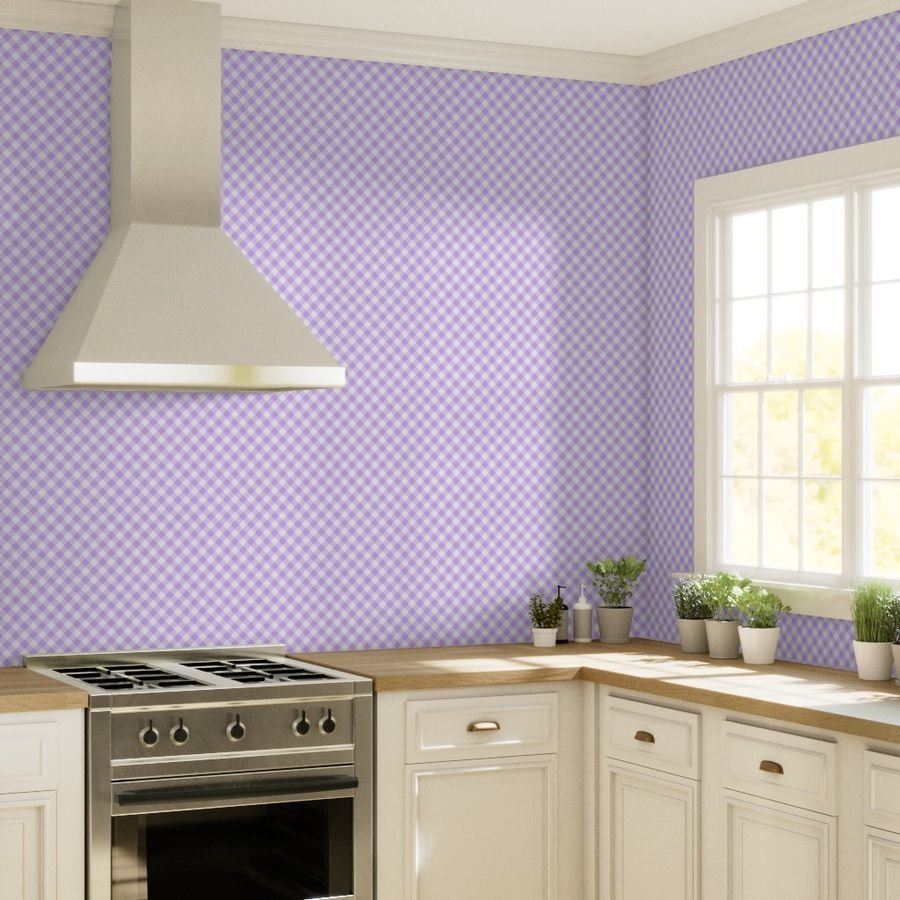 Lavender Purple Gingham Check Plaid Wallpaper lavender purple wallpaper