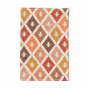 Large Sun Bleached Vintage Diamond Textile Interior Collection Home Decor Collection diamonds tea towel design