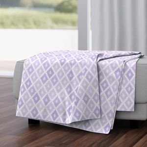 Small Sun Faded Mediterranean Diamond Pattern in Soft Orchid Lavender Decor Collection Interior Collection dusty lilac throw blanket design