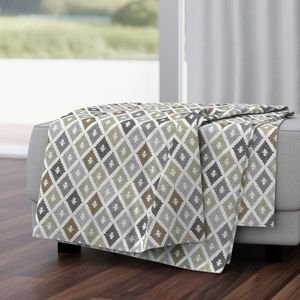 Small Weathered Olive Sage Diamond Pattern in Charcoal and Sand Home Styling Collection Home Decor Collection muted olive throw blanket design