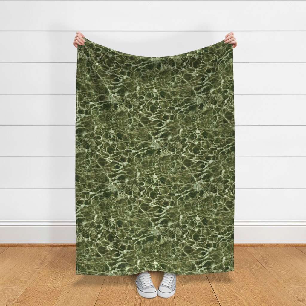 Isla Holbox Seagrass Shallows Water Ripples Fabric earth tone fabric