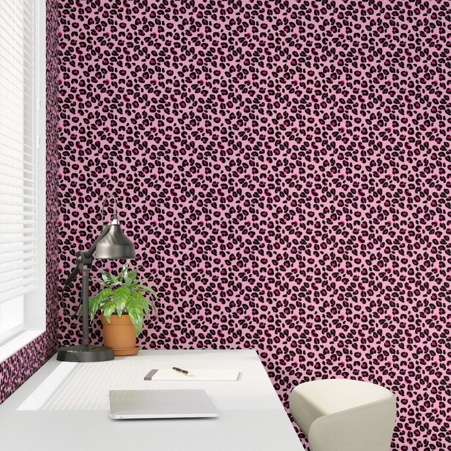 Leopard Spots Pink Wallpaper hot pink wallpaper