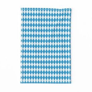 Oktoberfest Bavarian Blue and White Small Diagonal Diamond Pattern Decor Collection Design Collection blue and white tea towel design