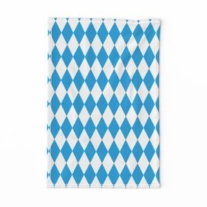 Oktoberfest Bavarian Blue and White Medium Diagonal Diamond Pattern Home Decor Collection Decor Collection beer festival tea towel design