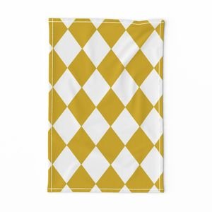 Antique Moss Yellow Modern Diamond Pattern Design Collection Design Collection yellow harlequin tea towel design