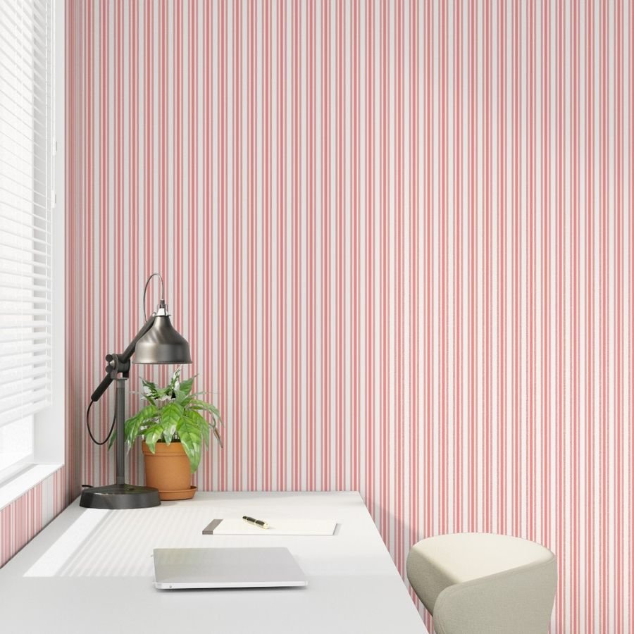 Trendy Large Coral Rose Pastel Coral French Mattress Ticking Double Wallpaper coral rose wallpaper