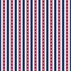 USA Flag Colors of Red White and Blue with Stars in Alternating 1/2 Inch