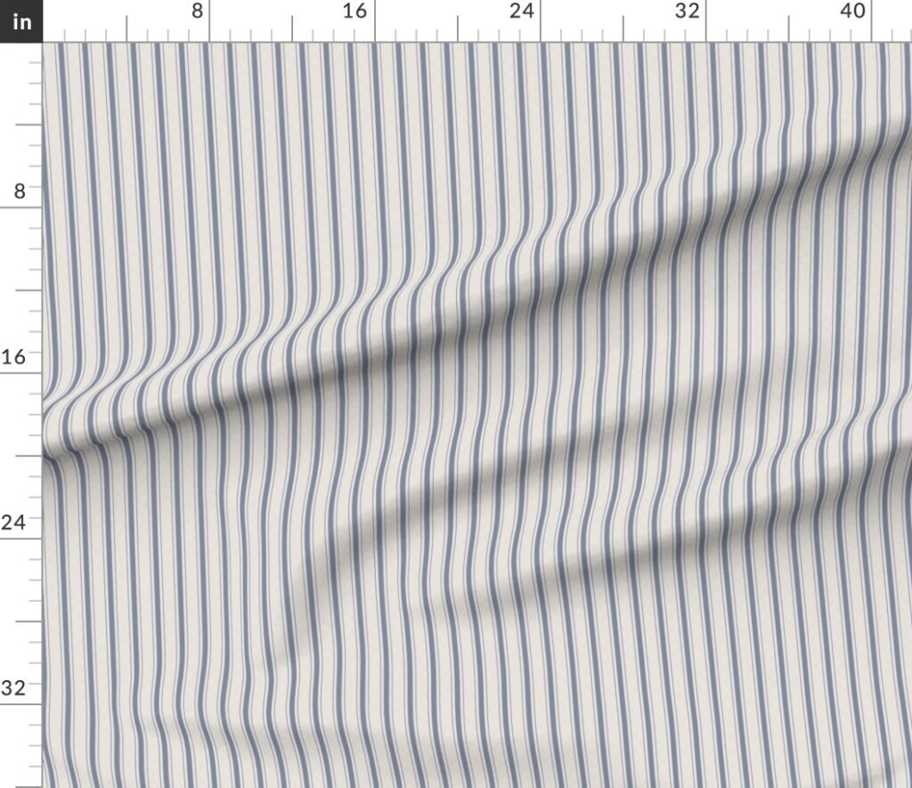 Mini Stressed Blue Denim Mattress Ticking Fabric design