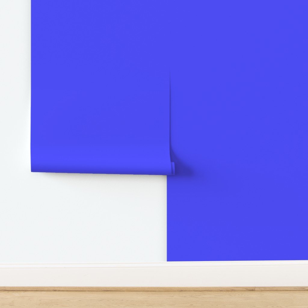 Neon Electric Blue Coordinate Solid for Neo Deco Prints Wallpaper design